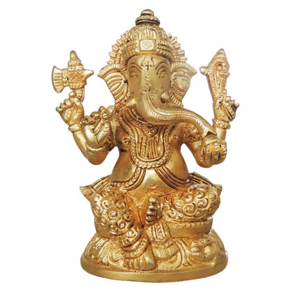 Brass Showpiece Ganesh Ji Statue (BSMAS990 G)