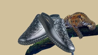 Wear In Gents Black Chappal (Wic 250306)-Black/D. Grey / 6