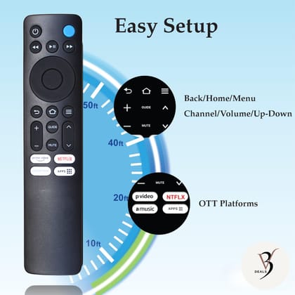 V3Deals Compatible Compatible with Mi Redmi Fire Tv Remote for L32R8-FVIN L43R8-FVIN Model Suitable for F Series 32 43 50 55 Inch Television Non Voice Command Remote Control (Redmi Fire TV Non Voice)