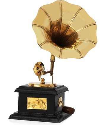 Fashion Bizz Antique Handmade Vintage Dummy Gramophone Decorative Showpiece - 23 cm