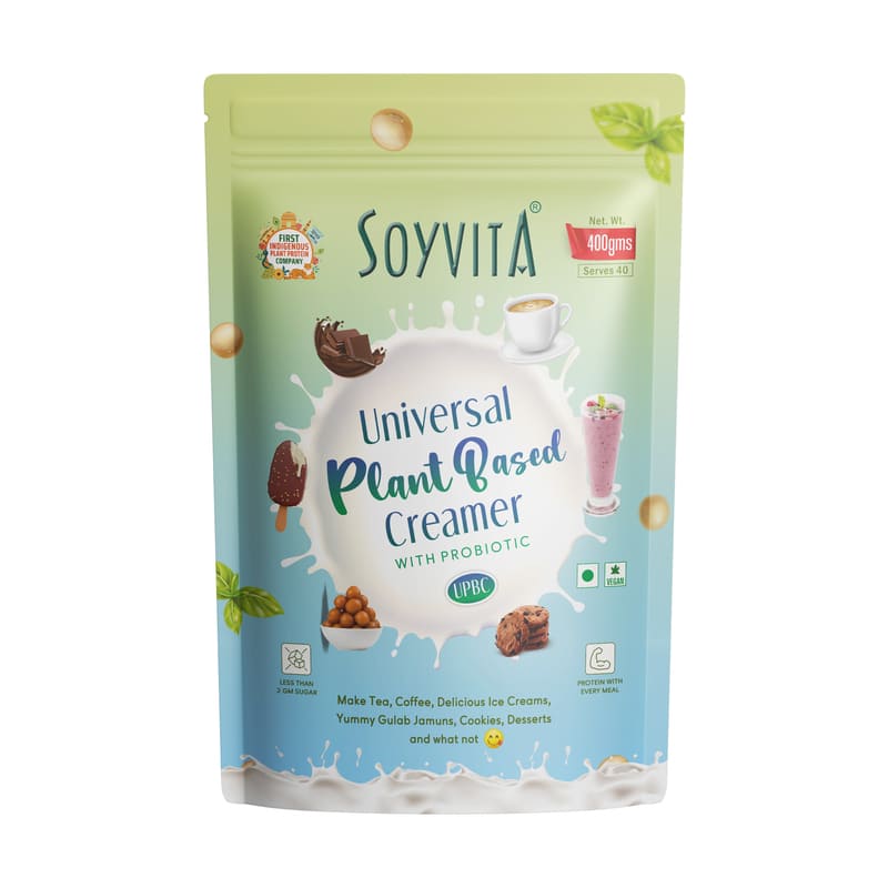 Soyvita - Universal Plant Based Creamer With Probiotics, Non Dairy 400 Gms (Serves - 40)