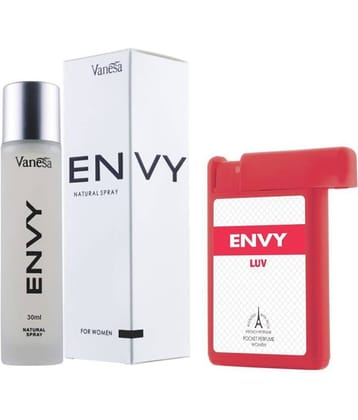 Envy Natural Spray Perfume for Women 30ml & Luv Pocket Perfume 18ml