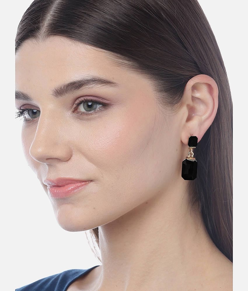 YOUBELLA Black Danglers Earrings ( Pack of 1 )