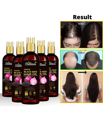 Phillauri Black seed Onion Oil for Hair Regrowth Hair Oil for Men and Women Hair Oil (100 ml) Pack of 2