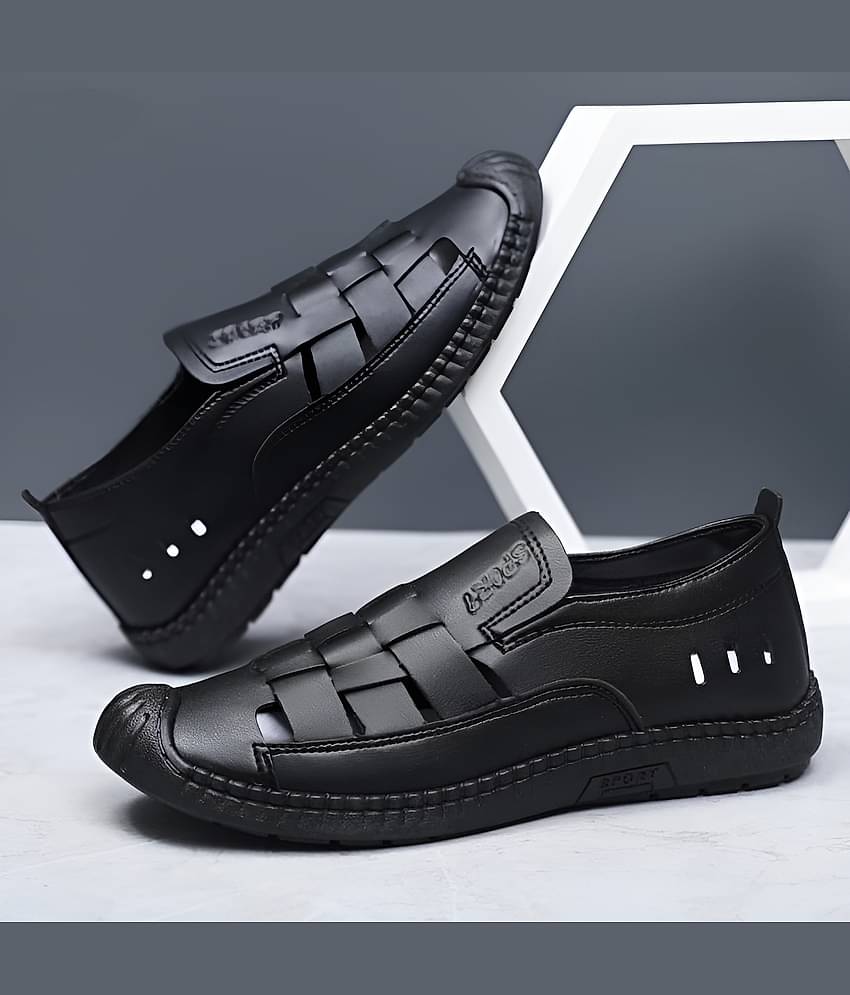 Asteroid - Black Men's Sandals