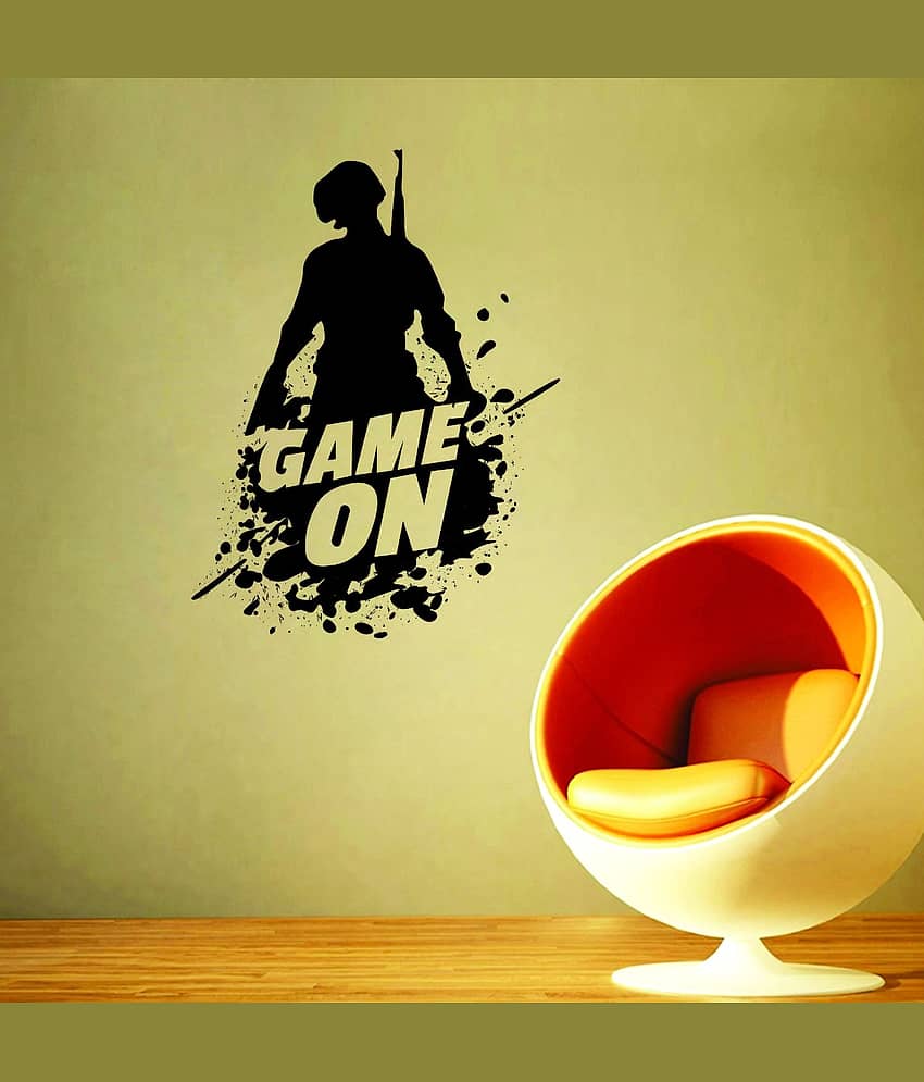 Decor Villa GAME ON Cartoon Characters Sticker ( 43 x 58 cms )