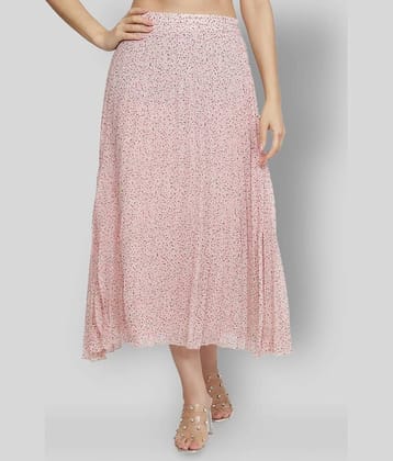 NUEVOSDAMAS - Pink Georgette Women's A-Line Skirt ( Pack of 1 )