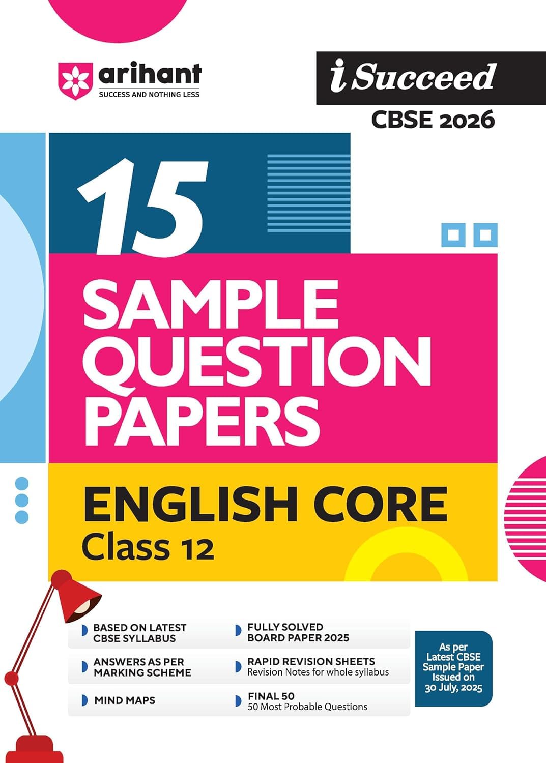 ARIHANT 15 SAMPLE QUESTION PAPER ENGLISH CORE CLASS 12 2026 EXAMINATIONS aspe12