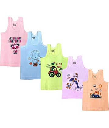 Drako Pack of 5 Boys Cotton Vest ( Multicolor )