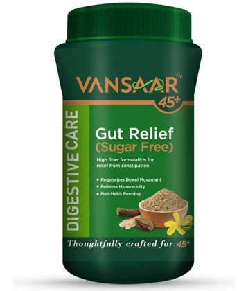 Vansaar 45+Gut Relief(Sugar Free),100G, Stomach Cleanser For Constipation &Gas