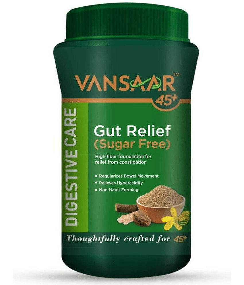 Vansaar 45+Gut Relief(Sugar Free),100G, Stomach Cleanser For Constipation &Gas