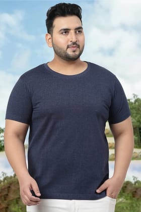 Plus Size - Navy Melange - Classic Crew-XXL