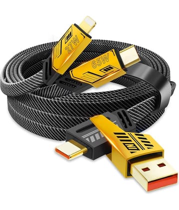4-in-1 Fast Charging Cable for Type-C, Lightning, USB and V8