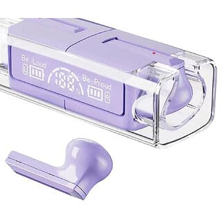 Digimate Earbuds with Charging Case 15 Hours Play Time Bluetooth Version 3 with MIC (DG-EP06 Purple)