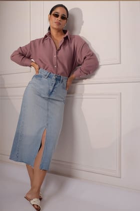 Kairo Oversize Shirt: Onion Pink-S