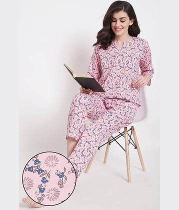 Clovia Cotton Nightsuit Sets - Purple Pack of 2