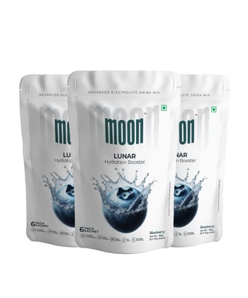 Moon Lunar Blueberry Hydration, 96 gm - Pack of 3