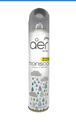 Godrej Aer Monsoon Odour Refresh Spray White, 240 Ml