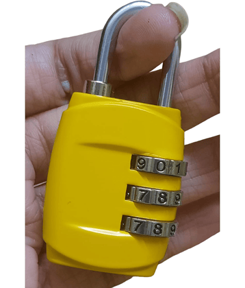 3Digit yellow  Padlock/Combination Lock