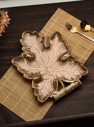Leaf Ceramic Serving Platter