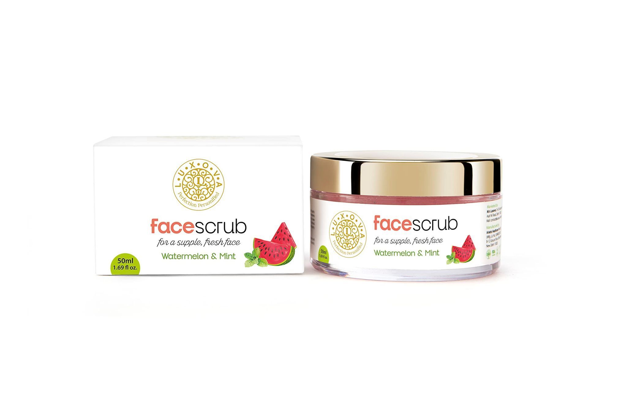 LUXOVA Unisex Watermelon Face Scrub Instant Detoxification | Refreshing Goodness Of Watermelon Hydrating Refreshing oil-Control For Brightening Skin | 50ml.