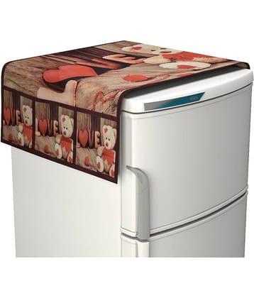 Shaphio Single Jute Red Fridge Top Cover