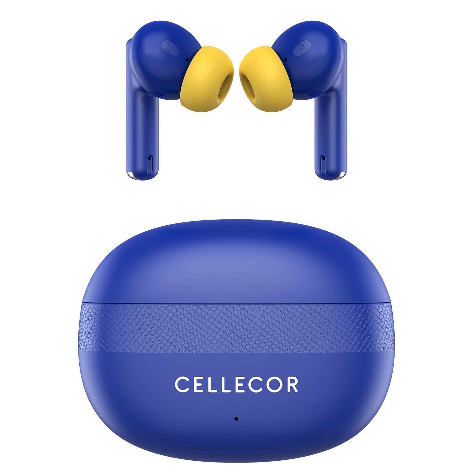 Cellecor BroPods C105 Tune TWS |45H Playtime, ENC, 5.3v, IPX5, 50ms Low Latency Gaming Bluetooth-Blue Yellow