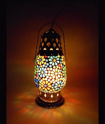 Susajjit Mosaic Table Night Lamp Glass Table Lamp - Pack of 1