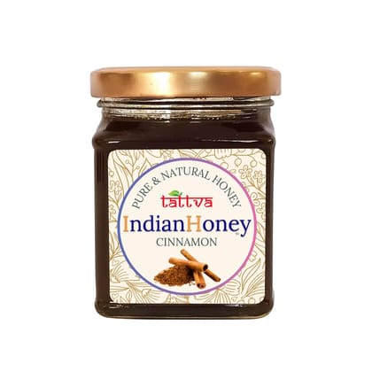 IndianHoney Metabolic & Warming Cinnamon Infused Honey & Ayurvedic & Stress-Relief Tulsi Infused Honey Combo Pack (230gm & 230gm)