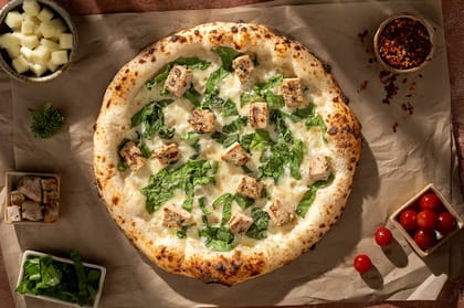 Australian Grilled Chicken & Spinach Pizza