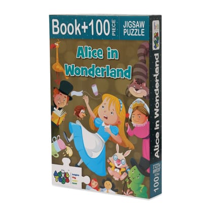 Advit Toys Alice in Wonderland Jigsaw Puzzle - 100 Piece + 32 Page Story Book