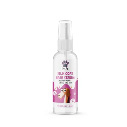 Bscly Silky Coat Hair Serum With Argan Oil, Vitamin E, 100 ml