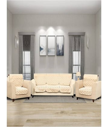 BELLA TRUE 5 Seater Brown Velvet Set of 6 Seat Cover