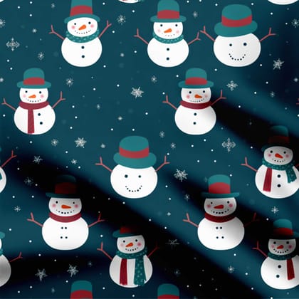 Holiday Snow Crepe Fabric