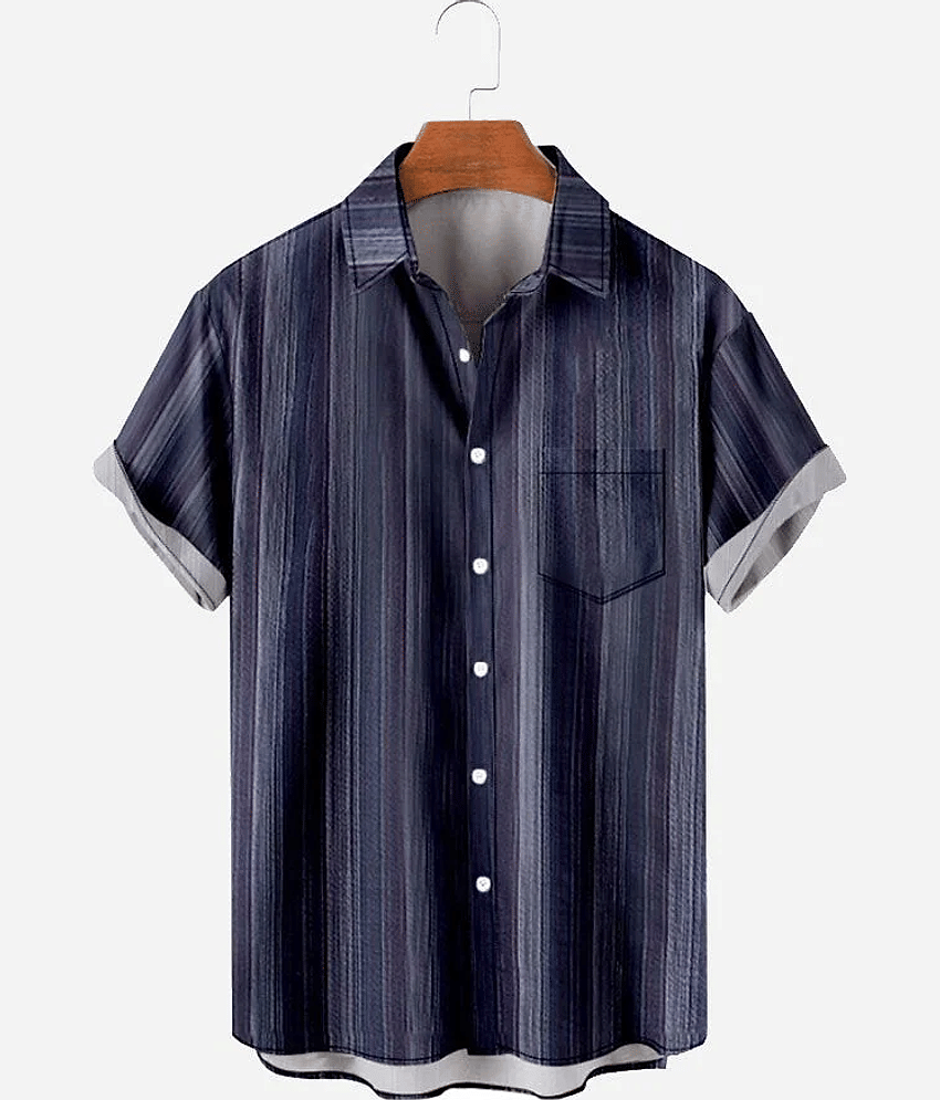 AAPSKA Rayon Flex Regular Fit Printed Half Sleeves Men's Casual Shirt - Blue ( Pack of 1 )