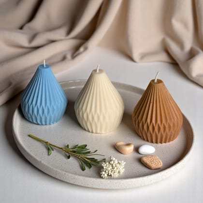 Cone Candle ( Vanilla scent )-Pack of 3