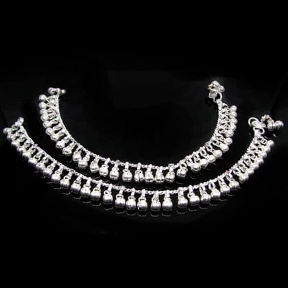 Jingle Bells Solid Real Silver Anklets Ankle chain Kids Children's GIFT 8"