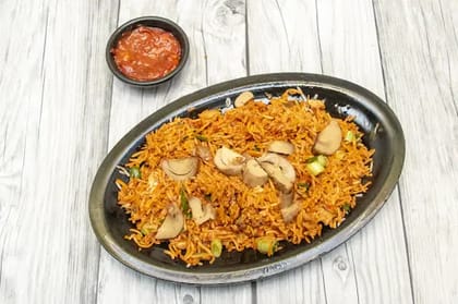 Veg Mushroom Schezwan Fried Rice