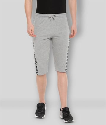 Dollar - Grey Cotton Blend Men's Three-Fourths ( Pack of 1 )