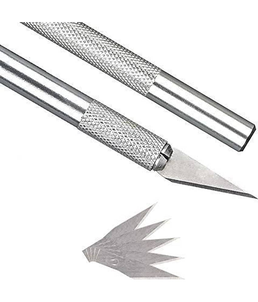 ECLET Detail Pen Knife with 5 Interchangeable Sharp Blades for Carving/Mat Cutting &Paper Cutting