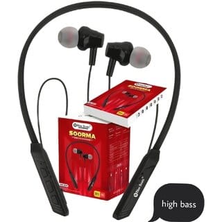 Bluetooth Neckband  Crystal-Clear Sound  Deep Bass  20-Hour Battery Life with Fast Type-C Charging  Magnetic