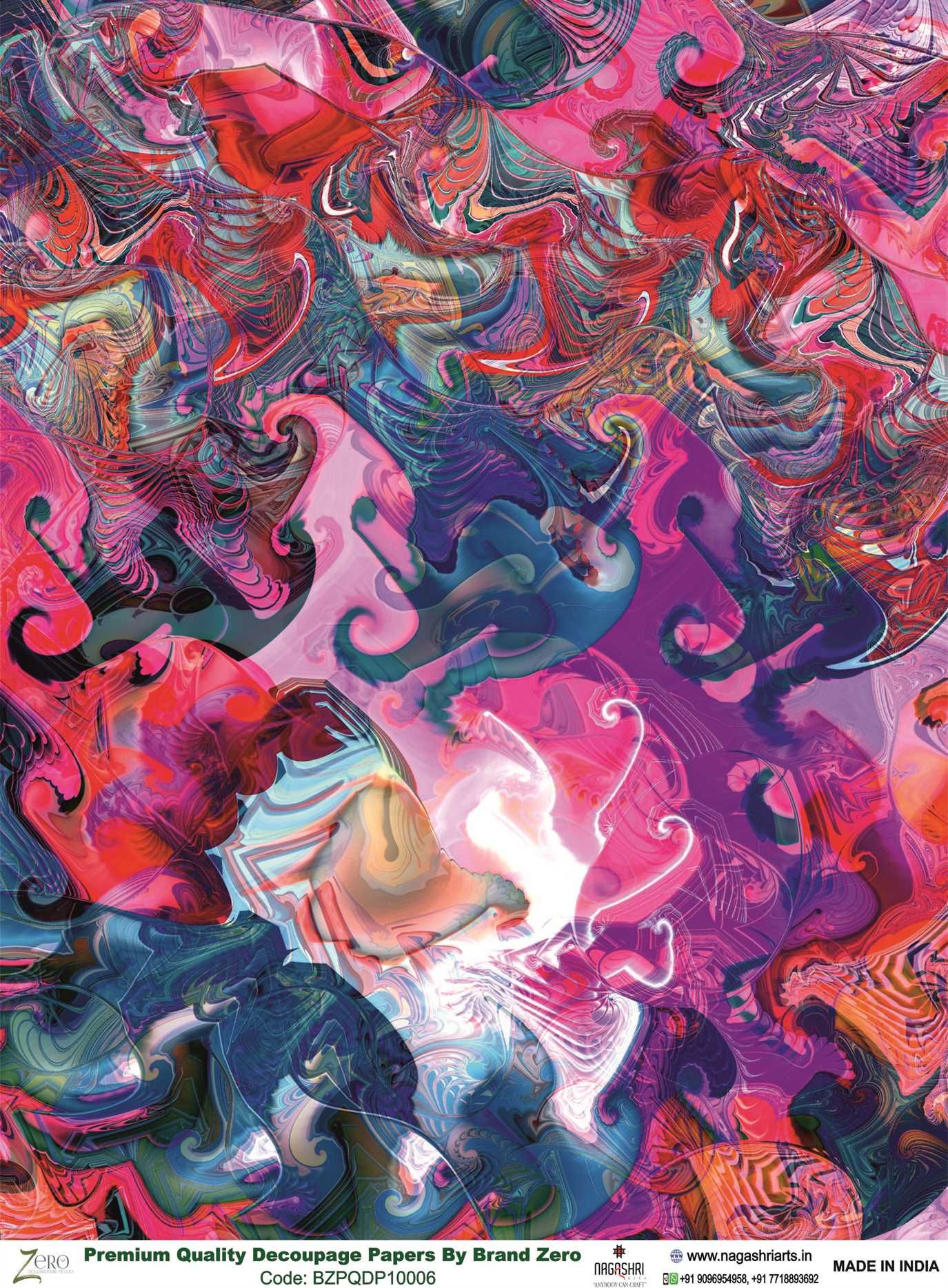 Brand Zero Premium Quality Decoupage Paper Pack of Two - Design Code: BZPQDP10006