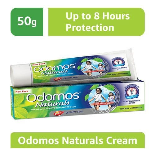 Odomos Cream - Non-Sticky Mosquito Repellent, 50 gm Tube