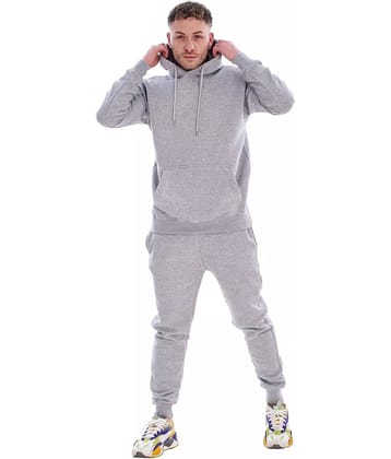 Forbro Grey Cotton Blend Regular Fit Men's Tracksuit ( Pack of 1 )