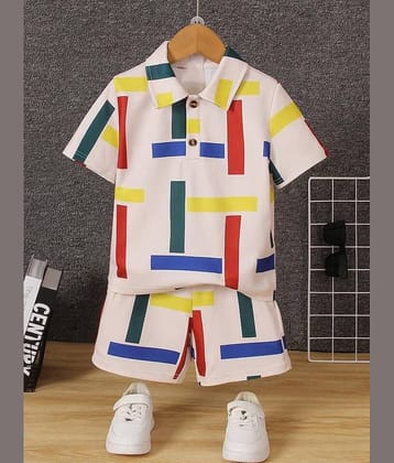 Ocvito Pack of 1 Baby Boys Cotton Blend Shirt & Shorts Set ( White )
