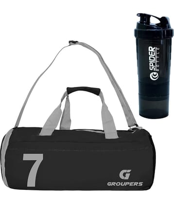 GROUPERS Polyester BLACK 25 Ltrs Gym Bag