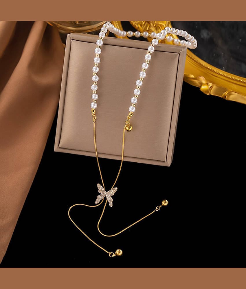 FASHION FRILL Golden Pendant ( Pack of 1 )