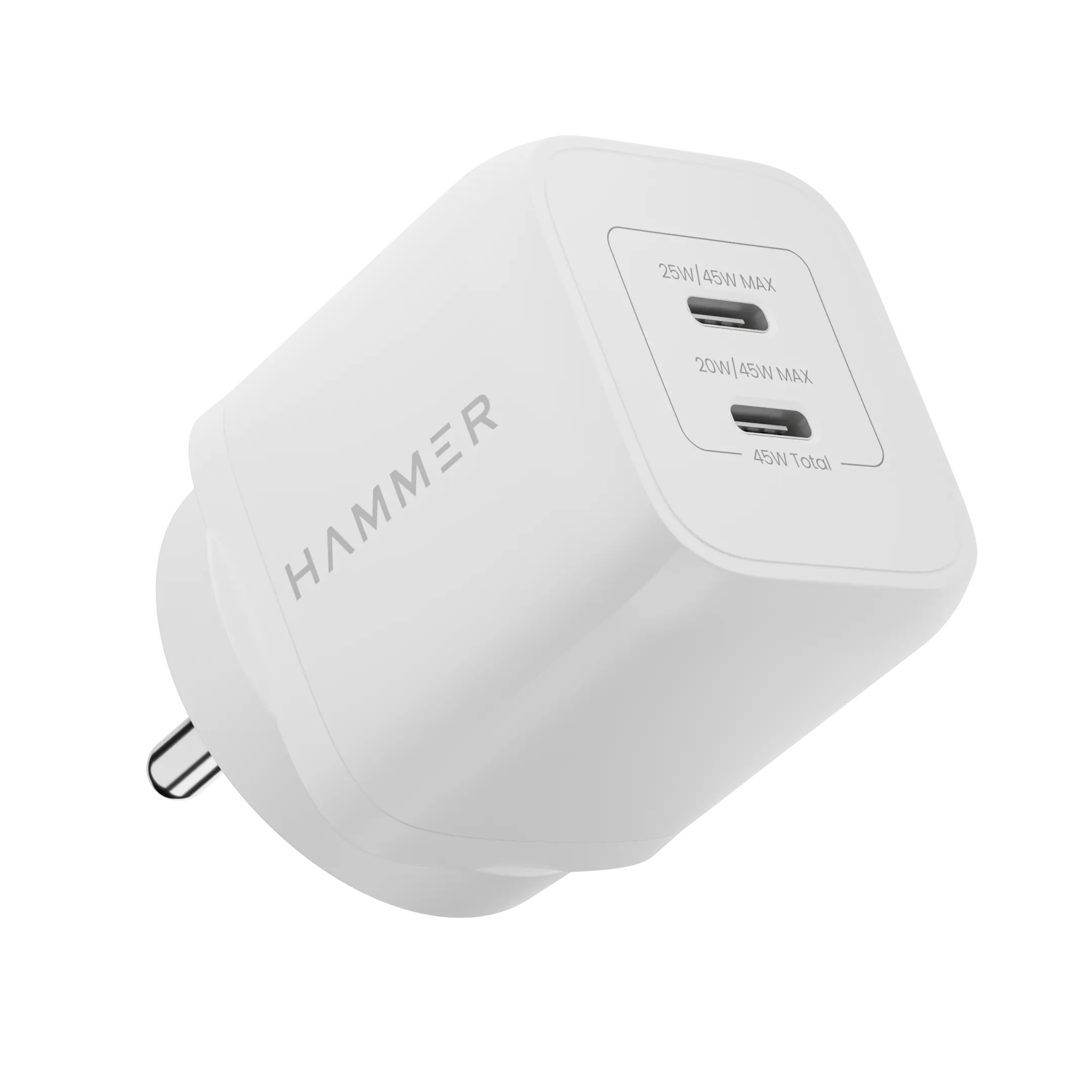 Hammer Gan Charger 45W Dual USB-C (Type C) Fast Charger