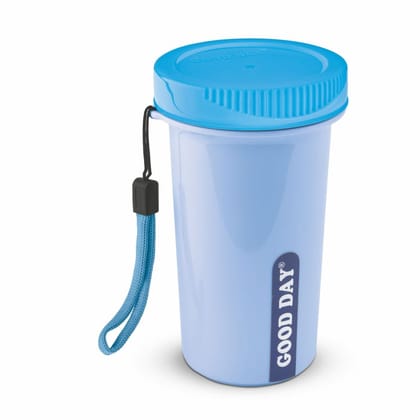 Good Day Easy Meal Tumbler with Strap & Inner Steel Glass, Reusable Travel Mug,Perfect for Coffee, Tea, and Juices (Blue) Good Day Easy Meal Tumbler with Strap & Inner Steel Glass, Reusable Travel Mug,Perfect for Coffee, Tea, and Juices (Blue)