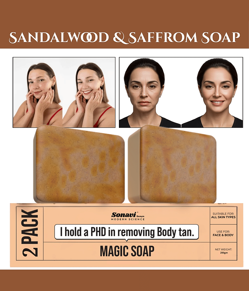 Sonavi Skin Whitening GHARSOAP Soap for All Skin Type ( Pack of 2 )